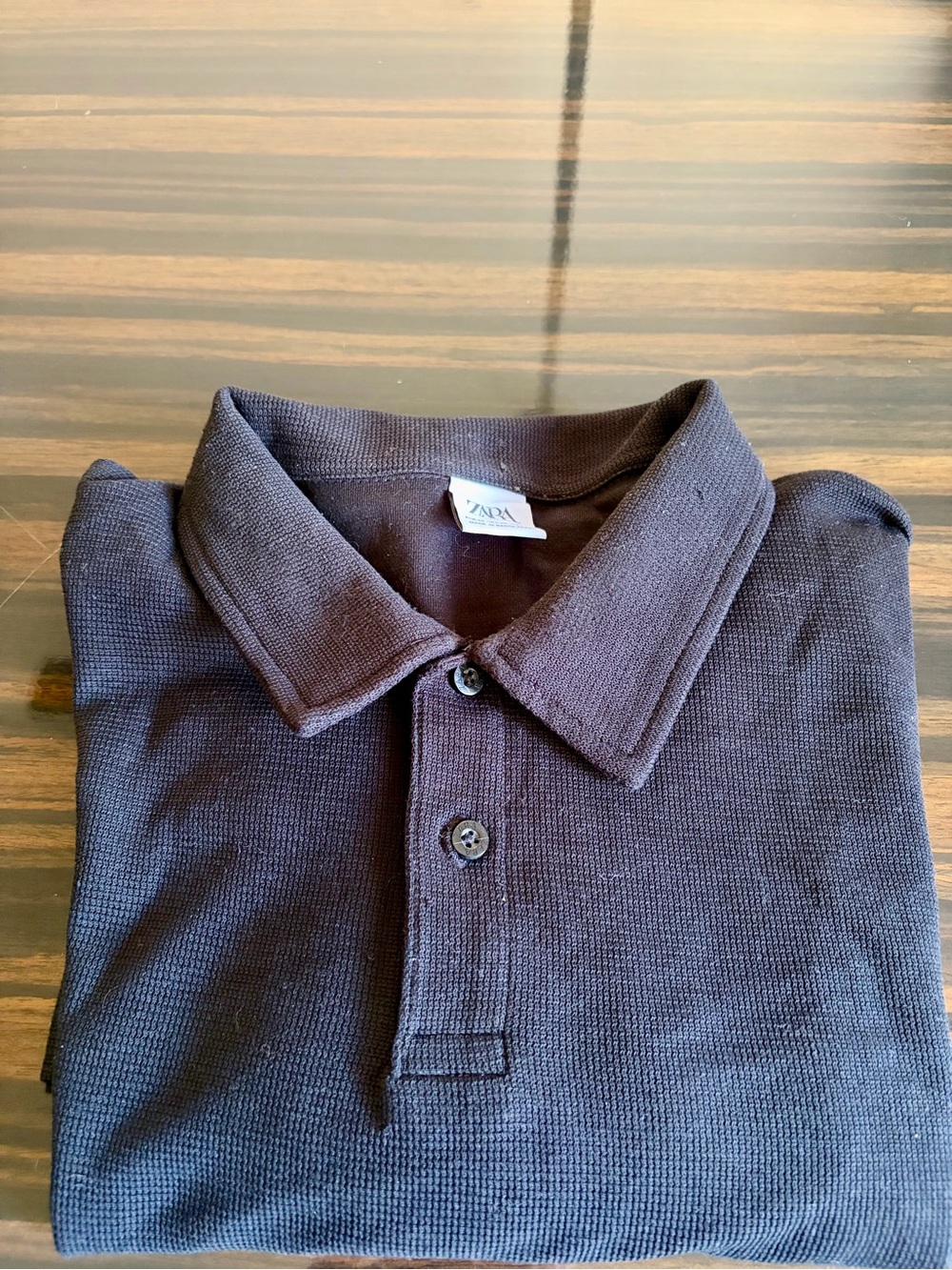Zara Men's Short Sleeve Knit Polo